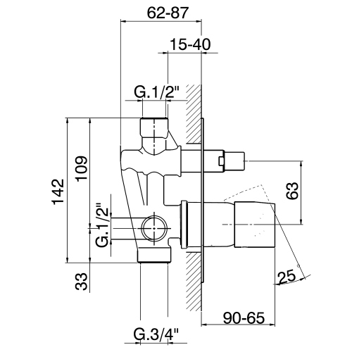 Immagine di Flaminia FOLD set doccia: monocomando incasso con deviatore, soffione e doccetta, finitura cromo FL2550