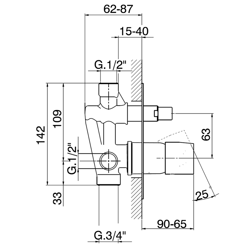 Immagine di Flaminia FOLD set doccia: monocomando incasso con deviatore, soffione e doccetta, finitura cromo FL2550