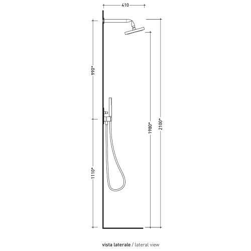 Immagine di Flaminia FOLD set doccia: monocomando incasso con deviatore, soffione e doccetta, finitura cromo FL2550