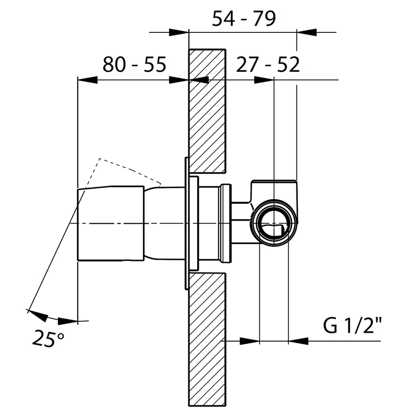 Immagine di Flaminia FOLD miscelatore monocomando incasso doccia, finitura cromo FL2560