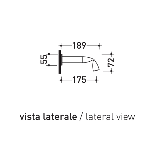 Immagine di Flaminia FOLD bocca di erogazione a parete, finitura cromo FL2562