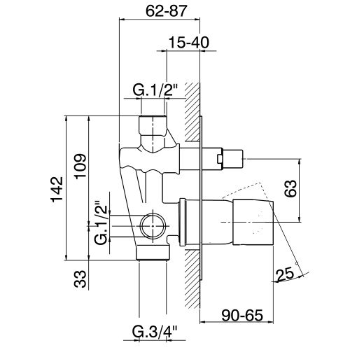 Immagine di Flaminia FOLD set vasca: monocomando incasso con deviatore, bocca di erogazione e doccetta, finitura cromo FL2570