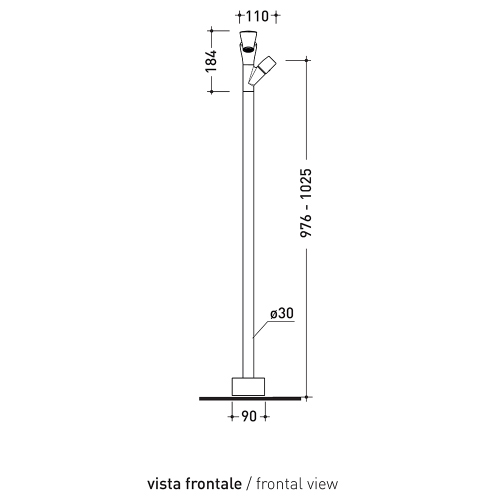 Immagine di Flaminia FOLD miscelatore monocomando lavabo free standing, finitura cromo FL3052