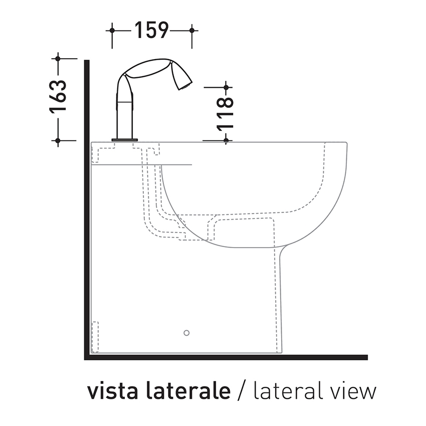 Immagine di Flaminia FOLD miscelatore monocomando bidet, finitura cromo FL4070