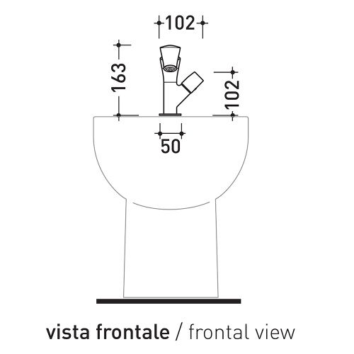 Immagine di Flaminia FOLD miscelatore monocomando bidet, finitura cromo FL4070