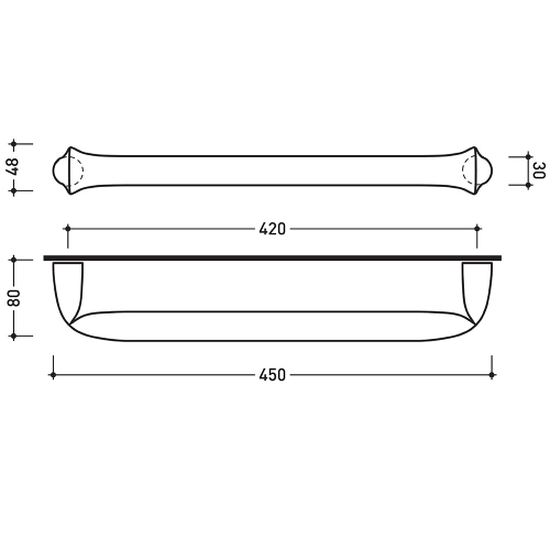 Immagine di Flaminia FOLD porta salviette L.45 cm, finitura cromo FL45