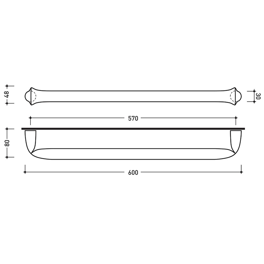 Immagine di Flaminia FOLD porta salviette L.60 cm, finitura cromo FL60