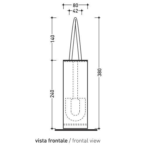 Immagine di Flaminia FOLD portascopino da appoggio, finitura cromo FLPF