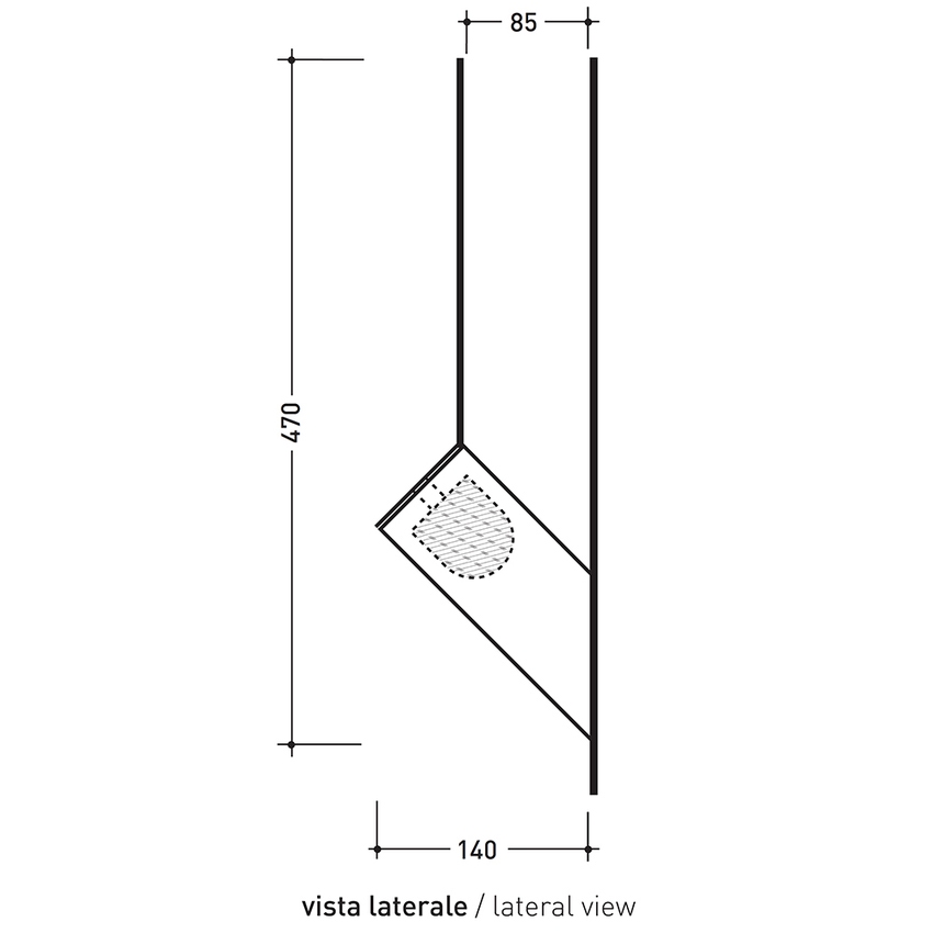 Immagine di Flaminia HOOP portascopino a muro, finitura cromo HPF