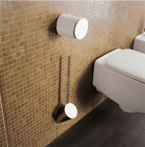 Immagine di Flaminia HOOP portascopino a muro, finitura cromo HPF