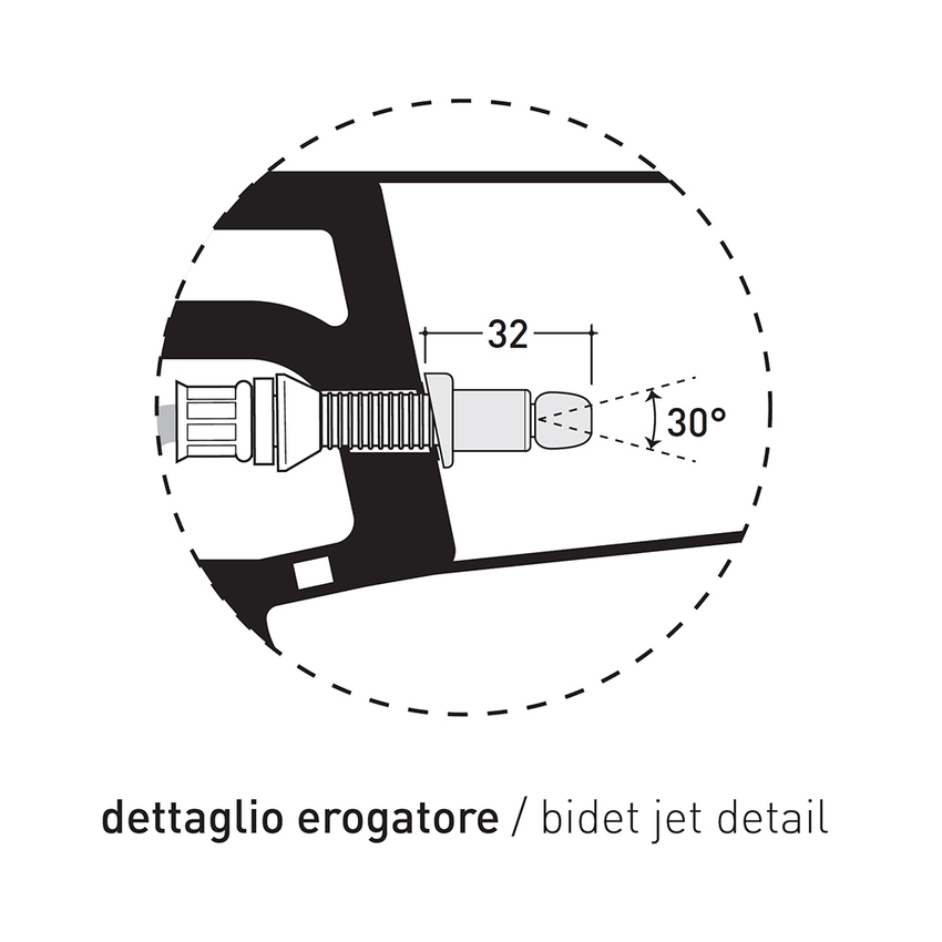 Immagine di Flaminia LINK vaso back to wall con erogatore bidet e sistema goclean®, scarico S/P, senza sedile, colore bianco finitura lucido LK117G-ERWCB