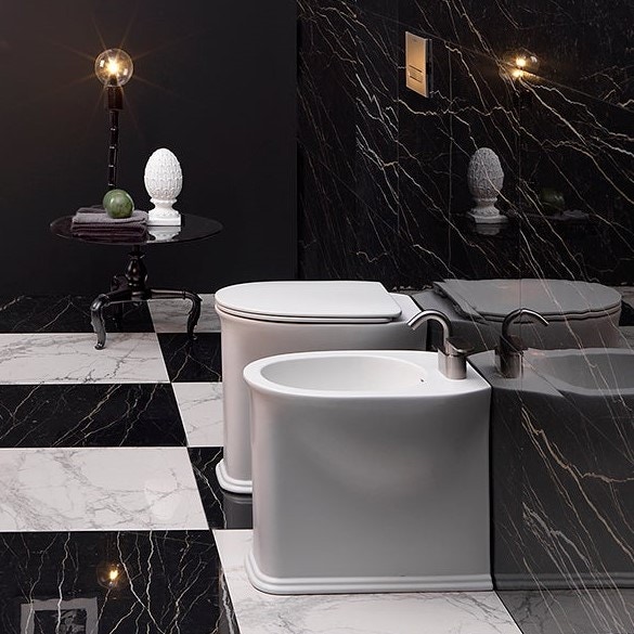 Immagine di Flaminia MADRE vaso back to wall con sistema goclean®, scarico S/P, senza sedile, colore bianco finitura lucido MA117G