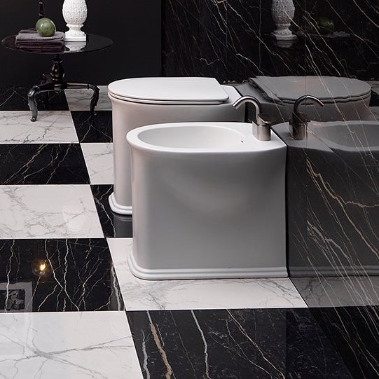 Immagine di Flaminia MADRE bidet back to wall monoforo, con troppopieno, colore bianco latte finitura opaco MA217LAT