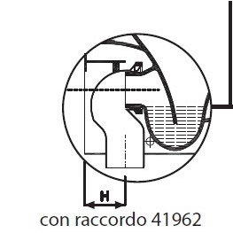 Immagine di Pozzi Ginori Raccordo plastico scarico pavimento (S) per vasi con scarico multi 41962099