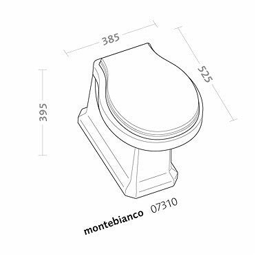 Immagine di Pozzi Ginori Montebianco vaso con scarico a parete (P), bianco 07310000
