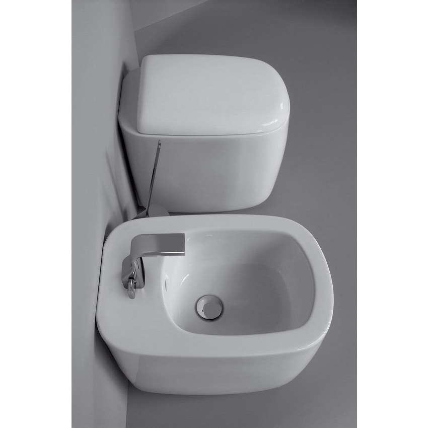 Immagine di Flaminia MONÒ vaso back to wall con scarico S/P, colore bianco finitura lucido MN117