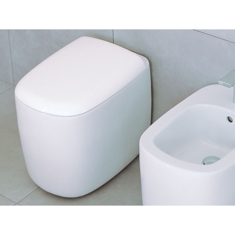 Immagine di Flaminia MONÒ vaso back to wall con scarico S/P, colore bianco finitura lucido MN117