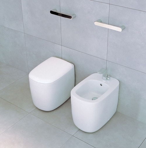 Immagine di Flaminia MONÒ vaso back to wall con scarico S/P, colore bianco finitura lucido MN117