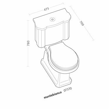 Immagine di Pozzi Ginori Montebianco vaso per cassetta con scarico a pavimento (S), bianco 07370000