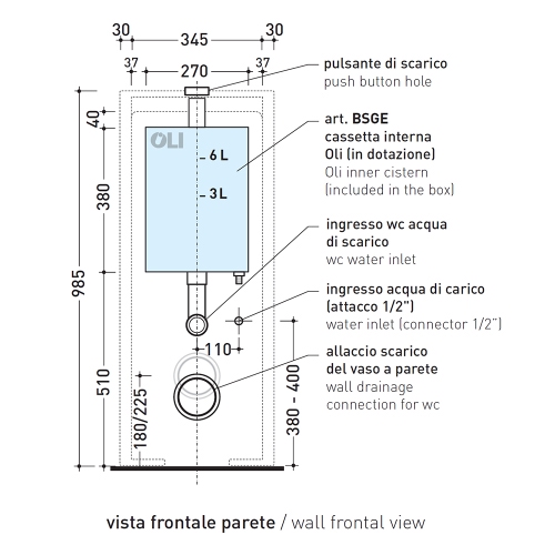 Immagine di Flaminia NIAGARA cassetta monoblocco, per vasi back to wall con sistema goclean®, colore bianco finitura lucido TR38