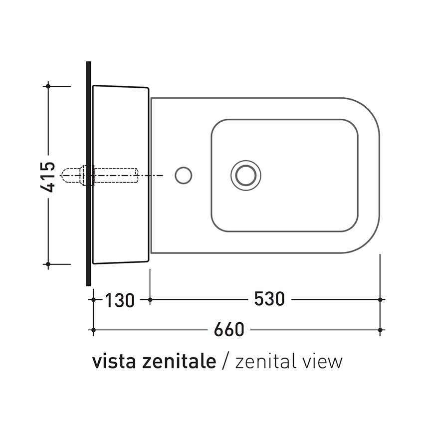 Immagine di Flaminia NIAGARA complemento bidet con ripiano, colore bianco finitura lucido TR40