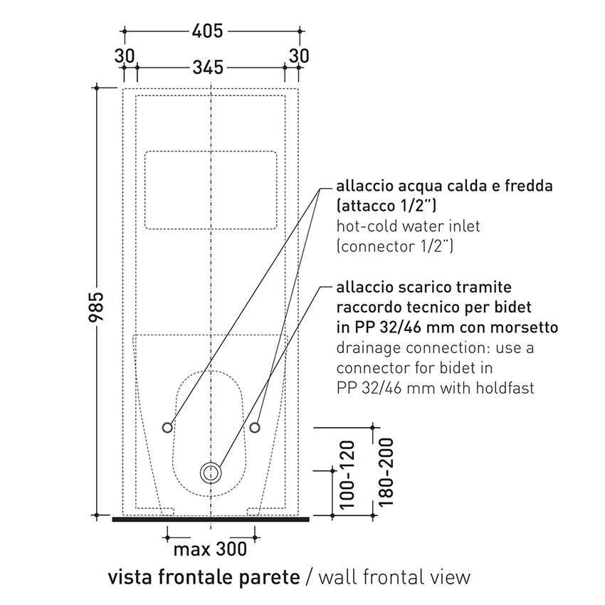 Immagine di Flaminia NIAGARA complemento bidet con ripiano, colore bianco finitura lucido TR40