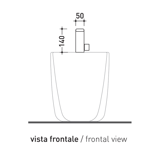 Immagine di Flaminia NOKE’ miscelatore monocomando bidet, completo di piletta, finitura cromo NK3210