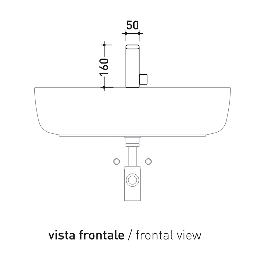 Immagine di Flaminia NOKE’ miscelatore monocomando lavabo, completo di piletta, colore nero finitura opaco NK3220NE