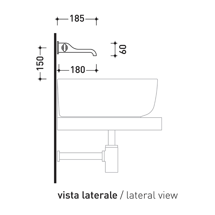 Immagine di Flaminia NOKE’ miscelatore monocomando lavabo ad incasso, completo di piletta Stop&Go e corpo incasso, finitura cromo NK3230