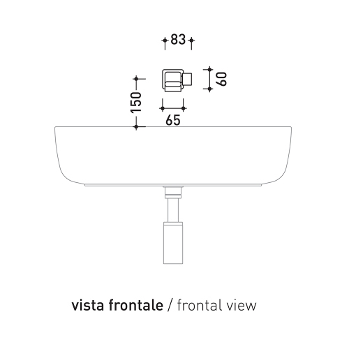 Immagine di Flaminia NOKE’ miscelatore monocomando lavabo ad incasso, completo di piletta Stop&Go e corpo incasso, finitura cromo NK3230