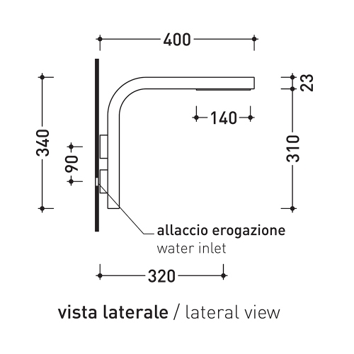 Immagine di Flaminia NOKE’ soffione doccia a parete, finitura cromo NK3270
