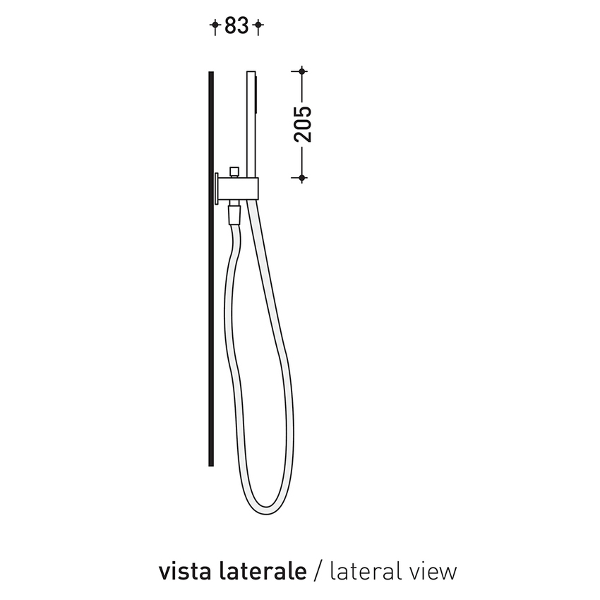 Immagine di Flaminia NOKE’ miscelatore doccia monocomando ad incasso, con deviatore, doccetta e corpo incasso, finitura cromo NK3280