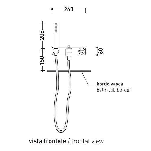 Immagine di Flaminia NOKE’ set vasca ad incasso con erogatore, miscelatore e doccetta, completo di corpo incasso, finitura cromo NK3290