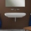 Immagine di Flaminia NUDA 85 lavabo 86 cm sospeso o appoggio senza troppopieno, colore bianco finitura lucido 5080