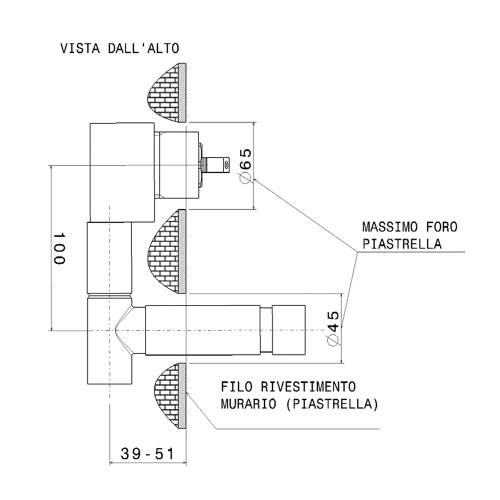 Immagine di Flaminia ONE miscelatore ad incasso con deviatore e doccetta, finitura cromo 112081