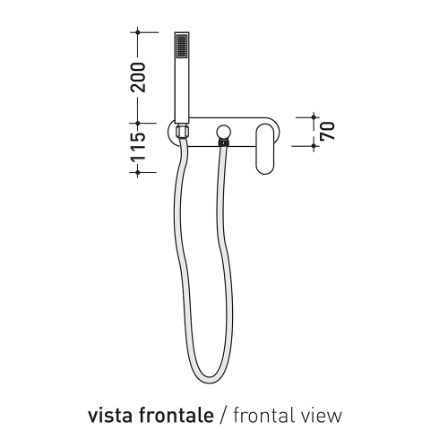 Immagine di Flaminia ONE miscelatore ad incasso con deviatore e doccetta, finitura cromo 112081