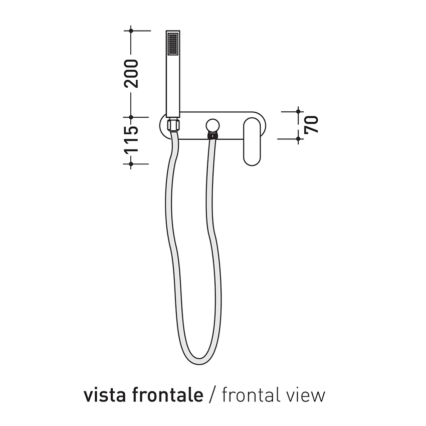Immagine di Flaminia ONE miscelatore ad incasso con deviatore e doccetta, finitura cromo 112081