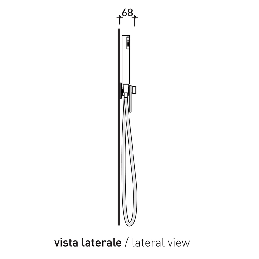 Immagine di Flaminia ONE miscelatore ad incasso con deviatore e doccetta, finitura cromo 112081