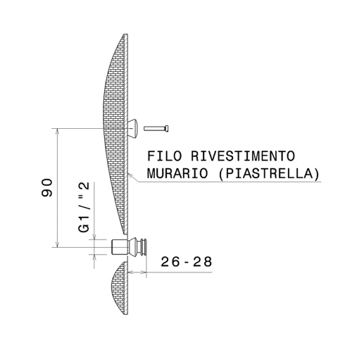 Immagine di Flaminia ONE soffione doccia, finitura cromo 112084