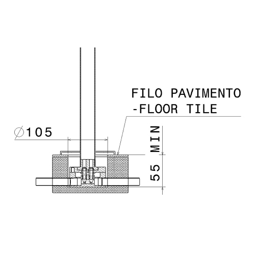 Immagine di Flaminia ONE erogatore doccia free-standing con miscelatore e doccetta, finitura cromo 112086