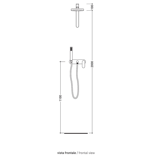 Immagine di Flaminia ONE set doccia ad incasso composto da soffione, miscelatore e doccetta, finitura cromo 112550