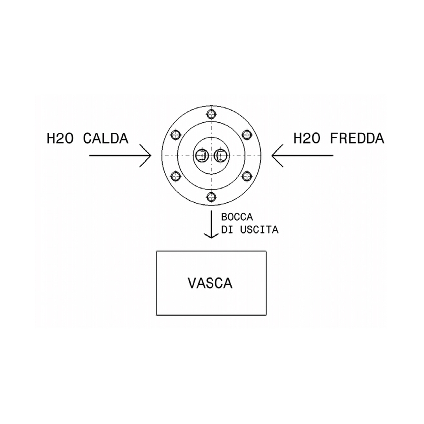 Immagine di Flaminia ONE erogatore vasca free-standing con miscelatore e doccetta, finitura cromo 112580