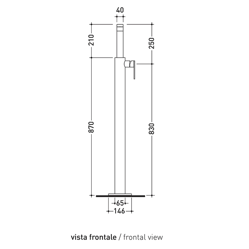 Immagine di Flaminia ONE miscelatore lavabo free-standing, finitura cromo 113052/F