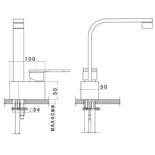 Immagine di Flaminia ONE miscelatore monocomando lavabo, finitura cromo 113055/F