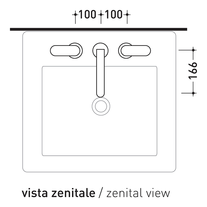 Immagine di Flaminia ONE batteria lavabo a tre fori, finitura cromo 113056/F