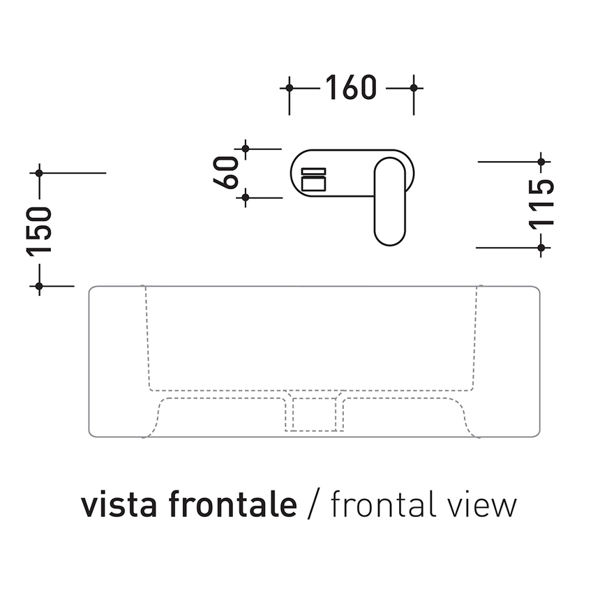 Immagine di Flaminia ONE miscelatore monocomando ad incasso con placca, finitura cromo 113058