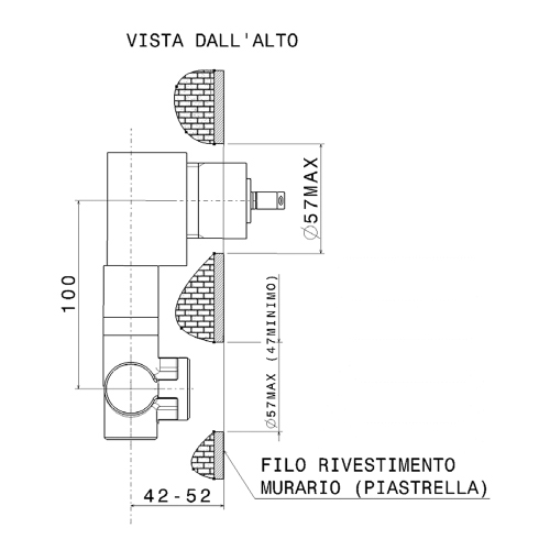 Immagine di Flaminia ONE miscelatore monocomando ad incasso con placca, finitura cromo 113058