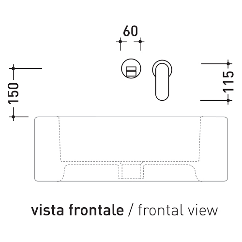Immagine di Flaminia ONE miscelatore monocomando a parete, finitura cromo 113059