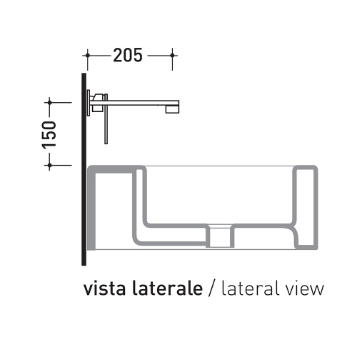 Immagine di Flaminia ONE miscelatore monocomando a parete, finitura cromo 113059