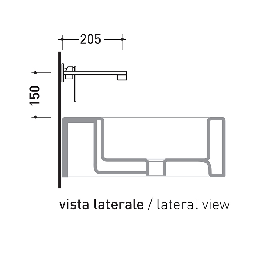Immagine di Flaminia ONE miscelatore monocomando a parete, finitura cromo 113059